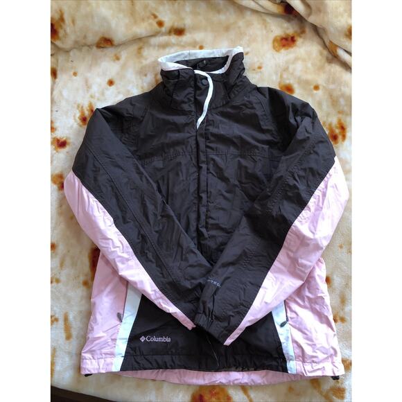 NWOT Columbia 3-in-1 Interchange Jacket Small Brown Pink Whirlibird Omni-Tech - Picture 1 of 16